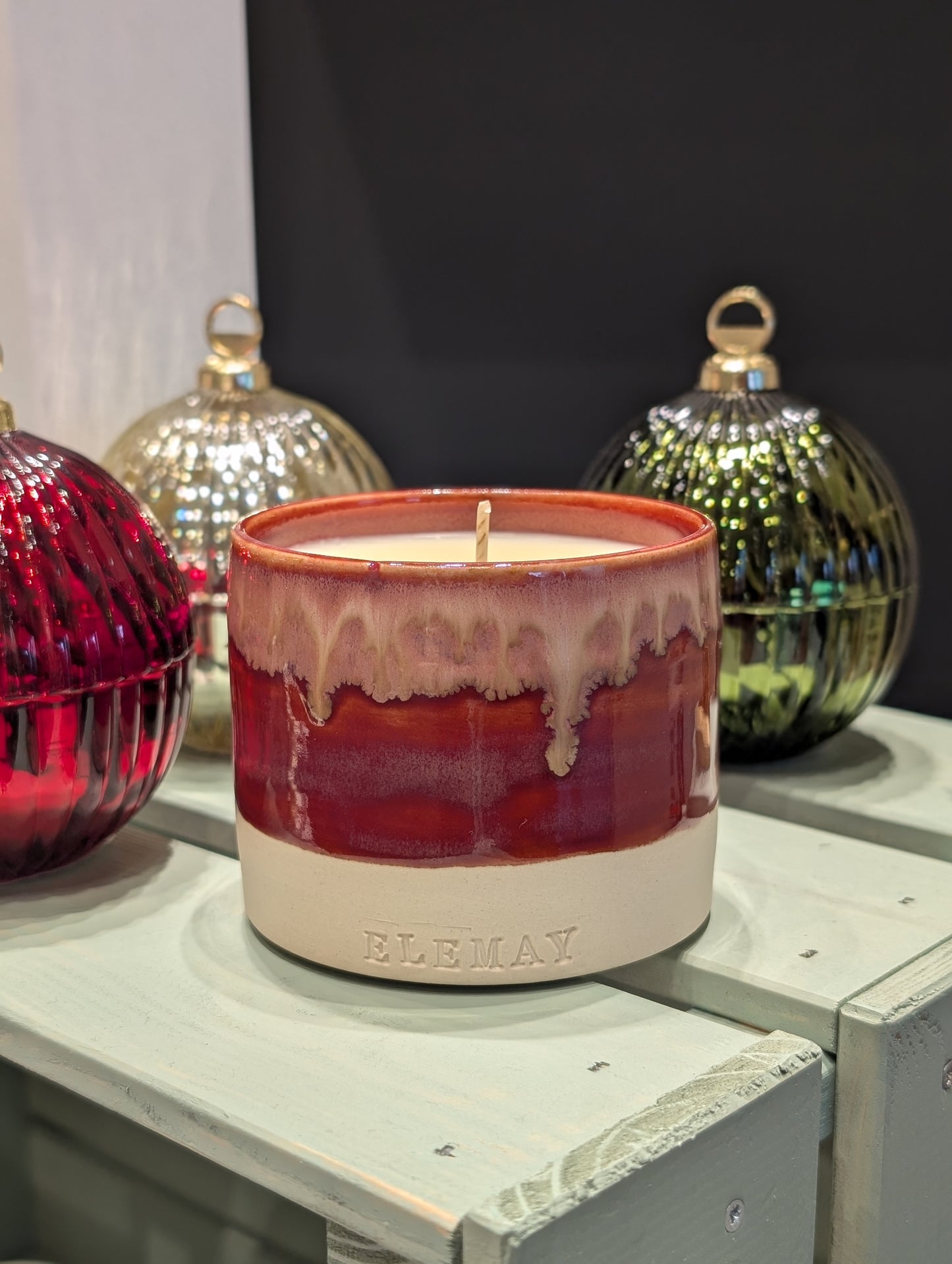 Limited Edition Christmas Ceramic Refillable Candle