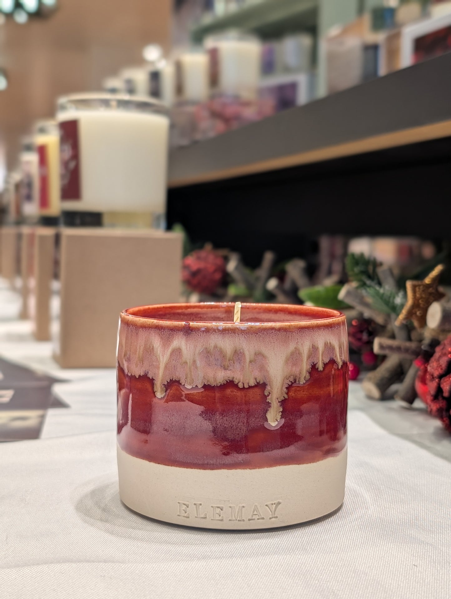 Limited Edition Christmas Ceramic Refillable Candle
